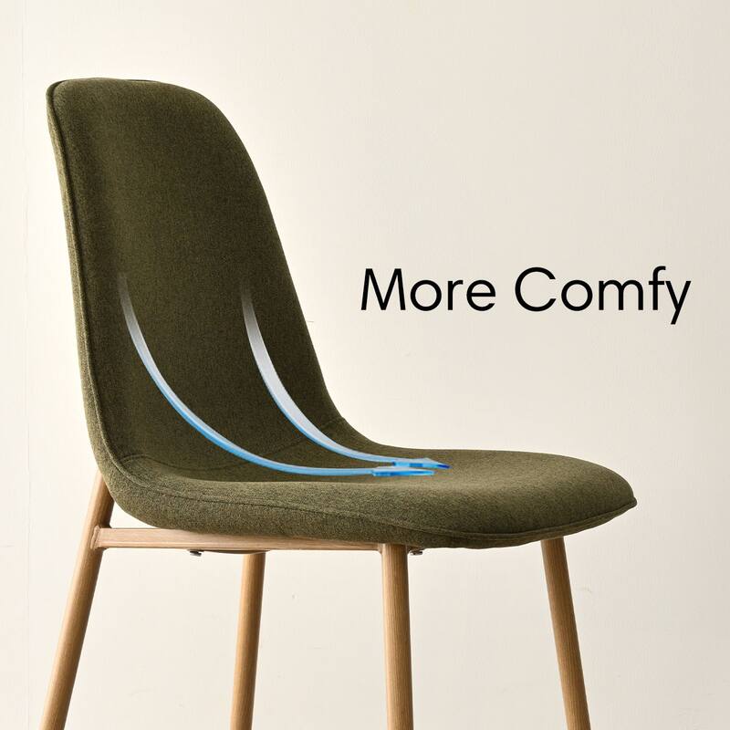 Mid-Century Solid Back Side Dining Chair (Set of 4)