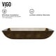 preview thumbnail 12 of 35, VIGO Donatello 23"L x 15"W x 5"H Glass Rectangular Vessel Bathroom Sink