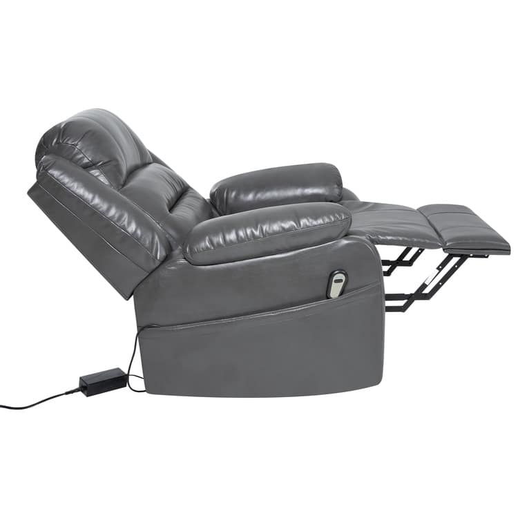 Deluxe Adjustable Power Lift Recliner Chair for Elderly Faux Leather Electric Recliner Split-Back Chair