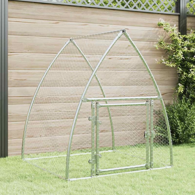 vidaXL Chicken Cage Silver 39.4"/118.1"/236.2"/x41.3"x47.2" Galvanized Steel - 39.4" x 41.3" x 47.2"