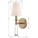 preview thumbnail 5 of 4, Baxter 1 Light Antique Gold Sconce - 5'' W x 15'' H x 7'' D