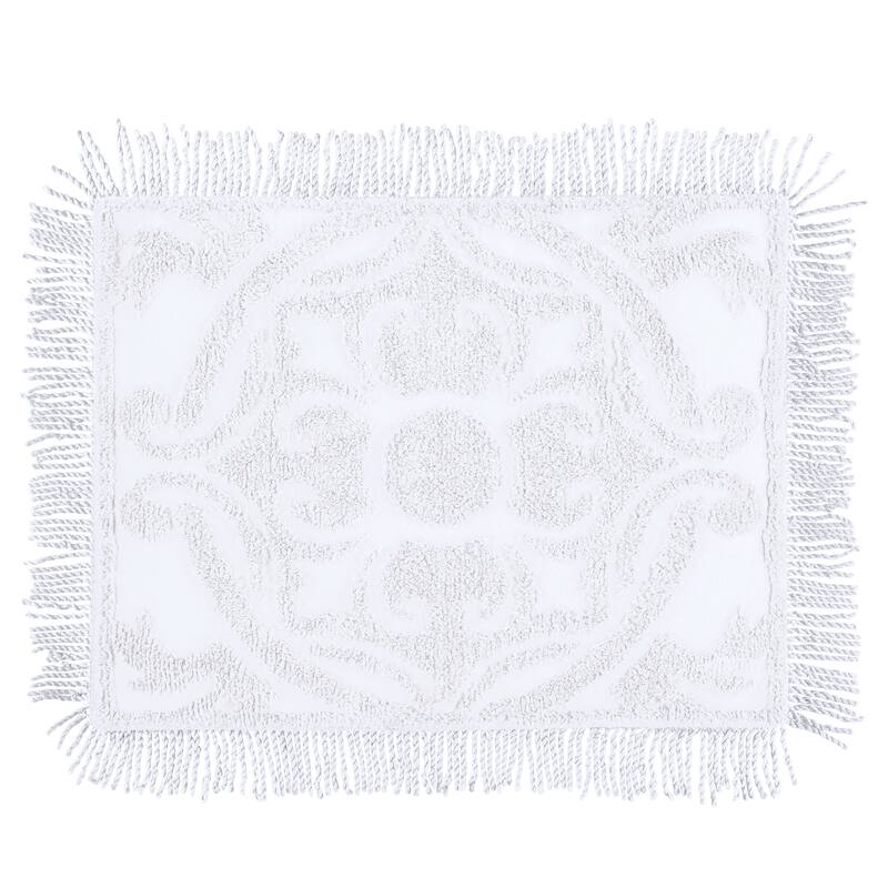 Diana Textured Design Fringe Border Chenille Pillow Sham