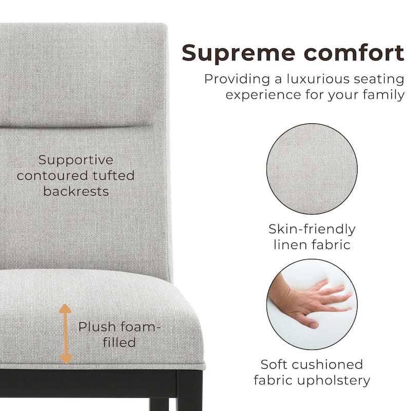 Furniture of America Zibo Contemporary Upholstered Side Chairs (Set of 2)