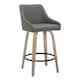 Option Dark Grey Faux Leather/Whitewashed/Black Metal