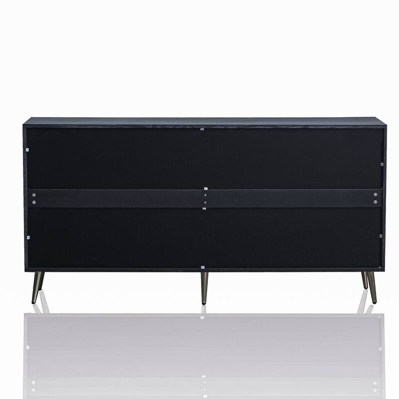 Modern Style Wood Sideboard,Buffet Sideboard with Metal Legs/Hinge,Adjustable Shelves