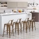 preview thumbnail 6 of 30, Metal Bar Stools Set of 4,Bar Stool with Low Back for Indoor/Outdoor Barstools
