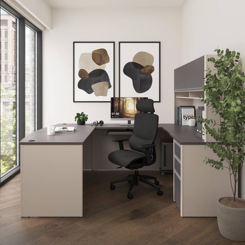 Bestar Connexion U-shaped Workstation Desk Kit