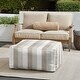 preview thumbnail 31 of 31, Sorra Home Sunbrella Outdoor Knife Edge Bean Pouf Direction Linen