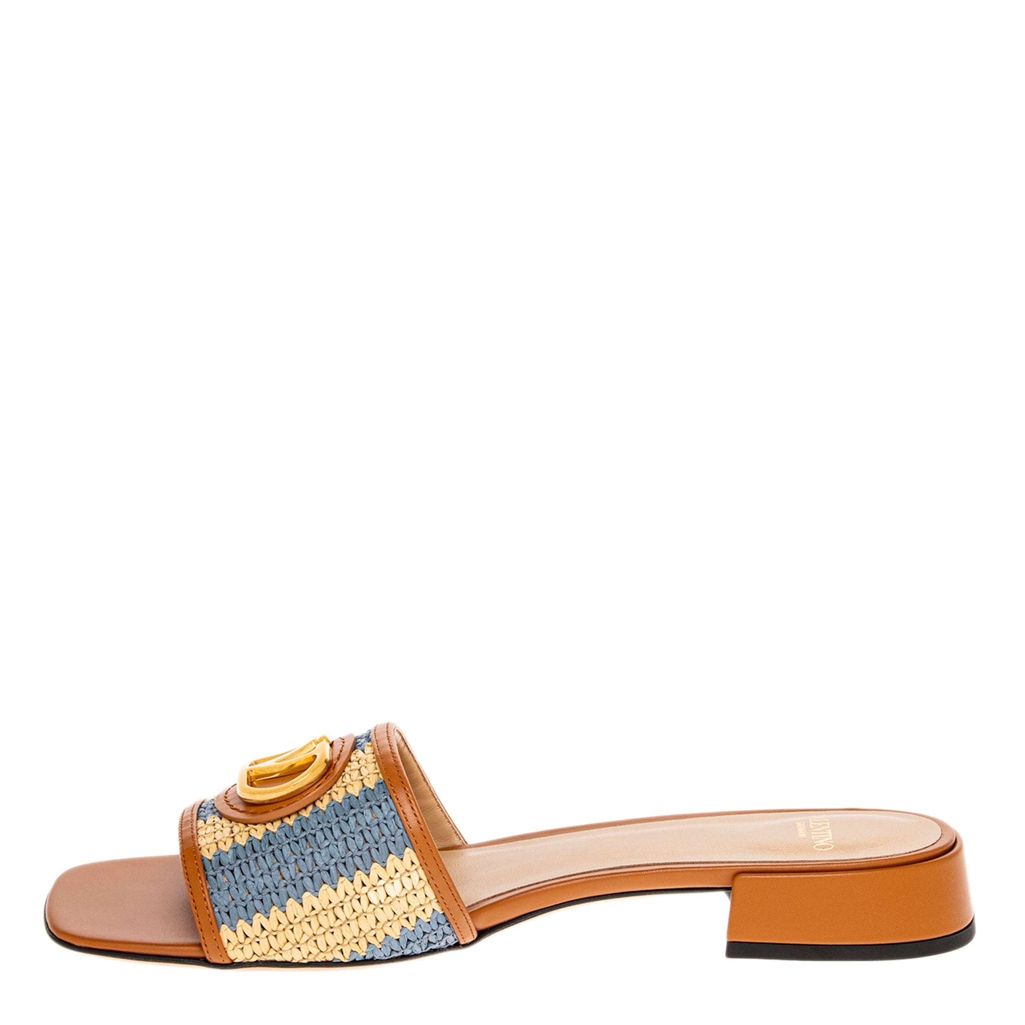 Valentino VLogo Signature Crochet Raffia Sandals - Overstock