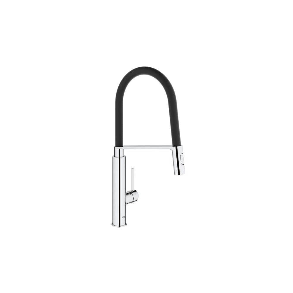 Grohe Pre-Rinse Spray Kitchen Faucet with Locking Push Button Control
