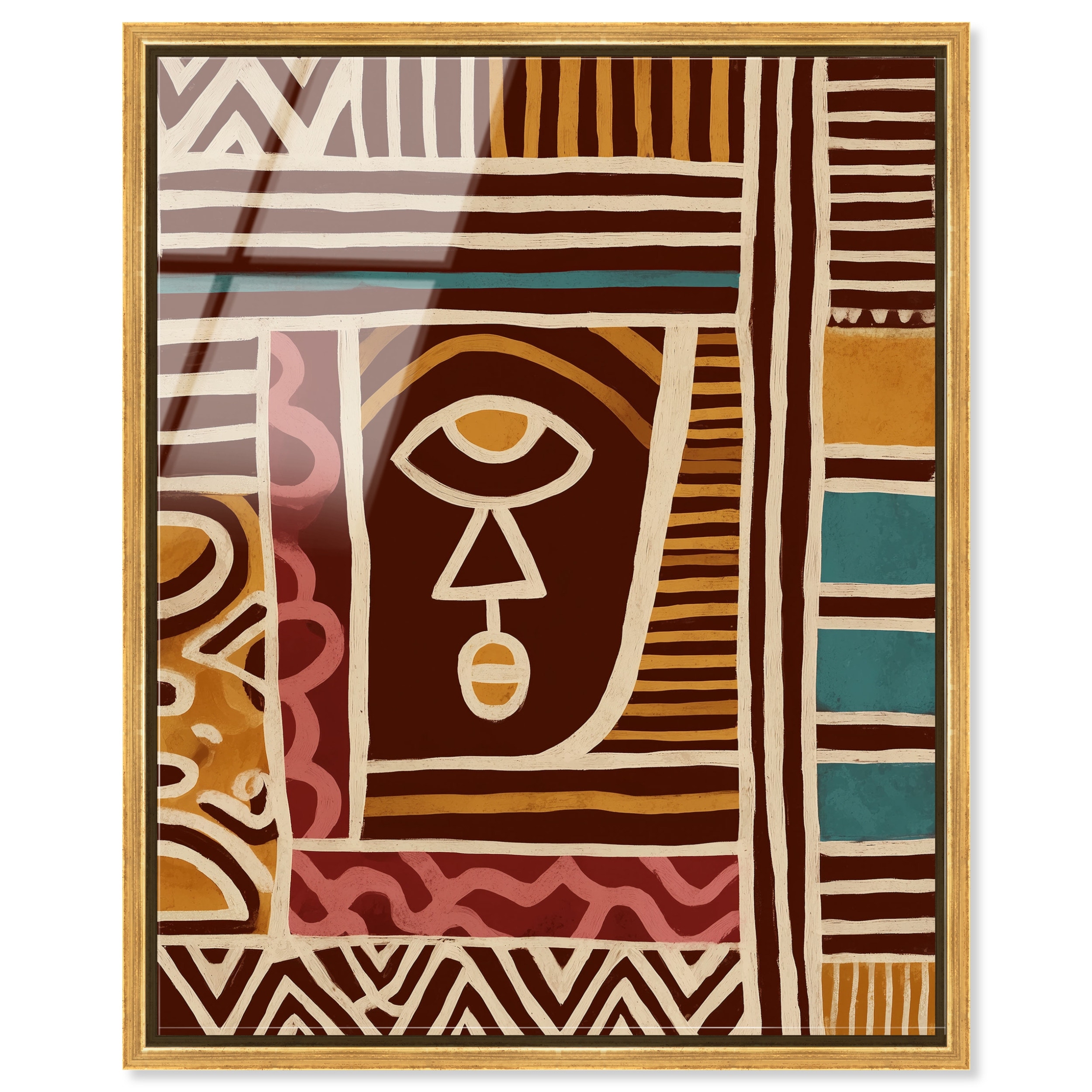 Ancestral Gaze I Afro Wall Decor Acrylic Print by Art Remedy