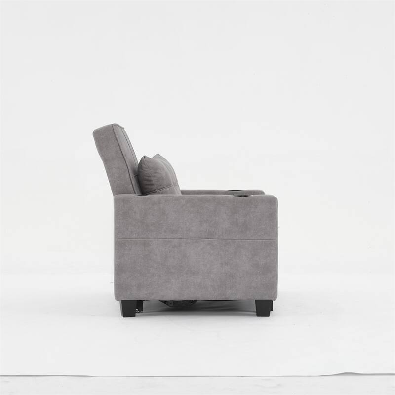 3-in-1 Pull Out Convertible Sleeper Chair w/ USB Ports,Wear Resistant