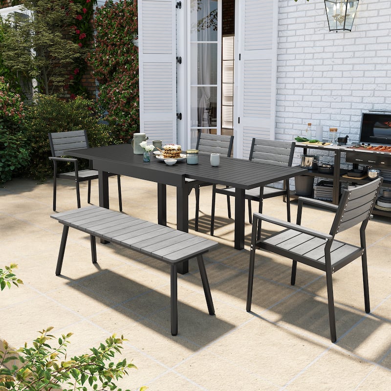 VredHom Outdoor Patio Aluminum Bench - N/A