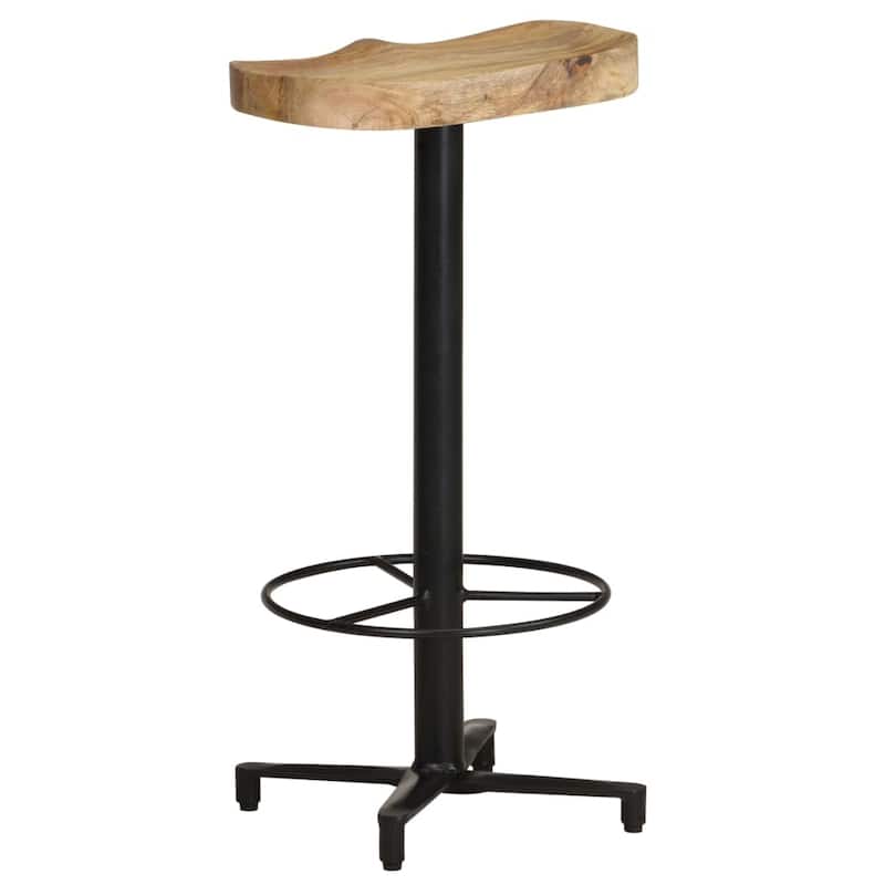 vidaXL Bar Stools 2 pcs 29.9" Solid Mango Wood