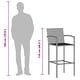 preview thumbnail 10 of 46, vidaXL 5 Piece Patio Bar Set Gray Solid Wood Acacia and Poly Rattan - 23.6" x 23.6" x 41.3"