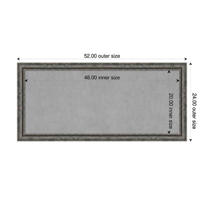 Amanti Art Filigree Gloss Black Framed - 52 x 24 in - Filigree Matte Black