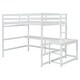 preview thumbnail 14 of 33, Full Loft Bed with Built-In Desk, Ladder Platform, Ladders, Guardrails