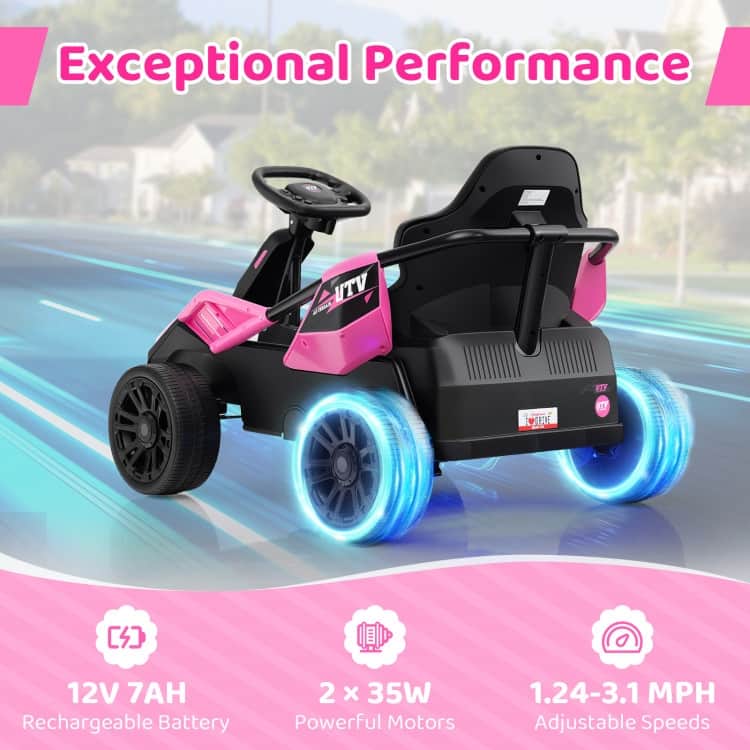 12V Ride on Car Electric UTV with Remote and Music for Big Kids