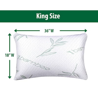 Home Sweet Home Hypoallergenic Memory-Foam Rayon from Bamboo Pillow