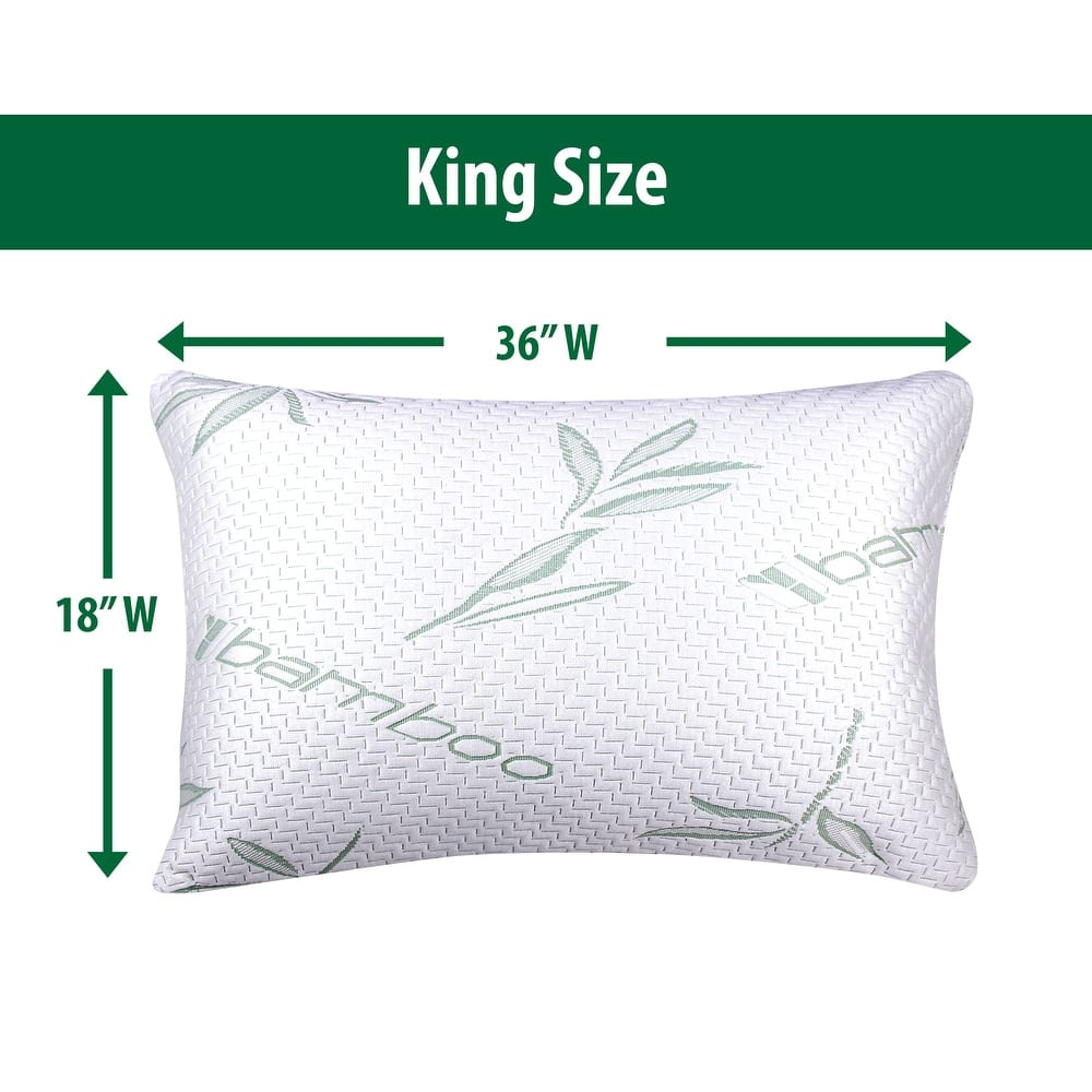 Home Sweet Home Hypoallergenic Memory-Foam Rayon from Bamboo Pillow