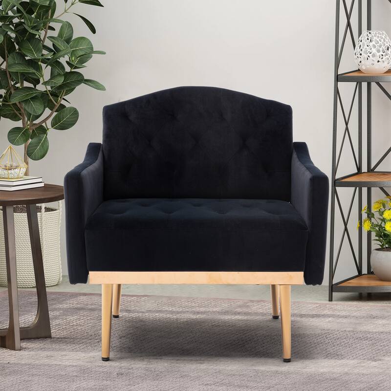 Tufted Decorative Fabric Armchair
