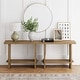 preview thumbnail 26 of 33, Nathan James Virgo Farmhouse 2-Tier Console Table in Wire-Brushed Wood Finish
