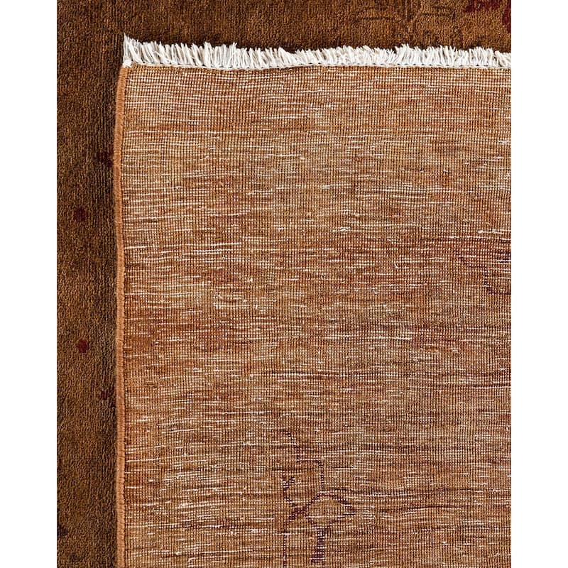 Fine Vibrance, One-of-a-Kind Hand-Knotted Area Rug - Gold, 9' 1" x 12' 2" - 9' 1" x 12' 2"
