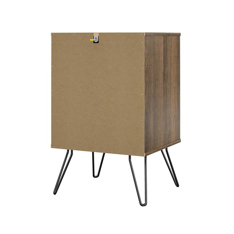 Anmytek Beverage Storage Stand Mid Century Modern 12 Cubbies Drawer Home Bar