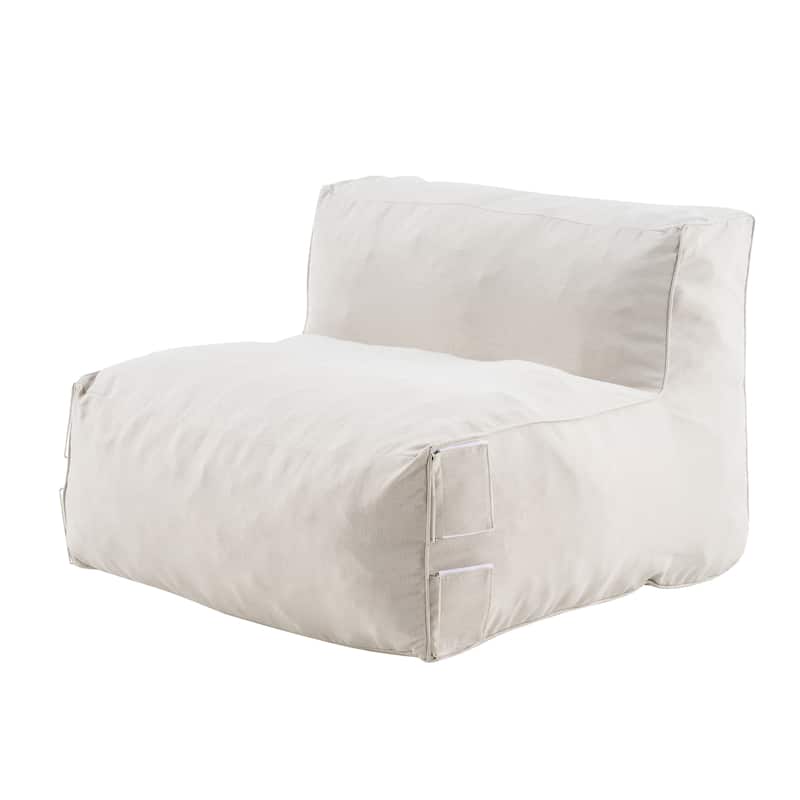 Christopher Knight Home - Nerissa Modular Outdoor/Indoor Bean Bag Sectional Sofa Set with Shredded Foam Filled