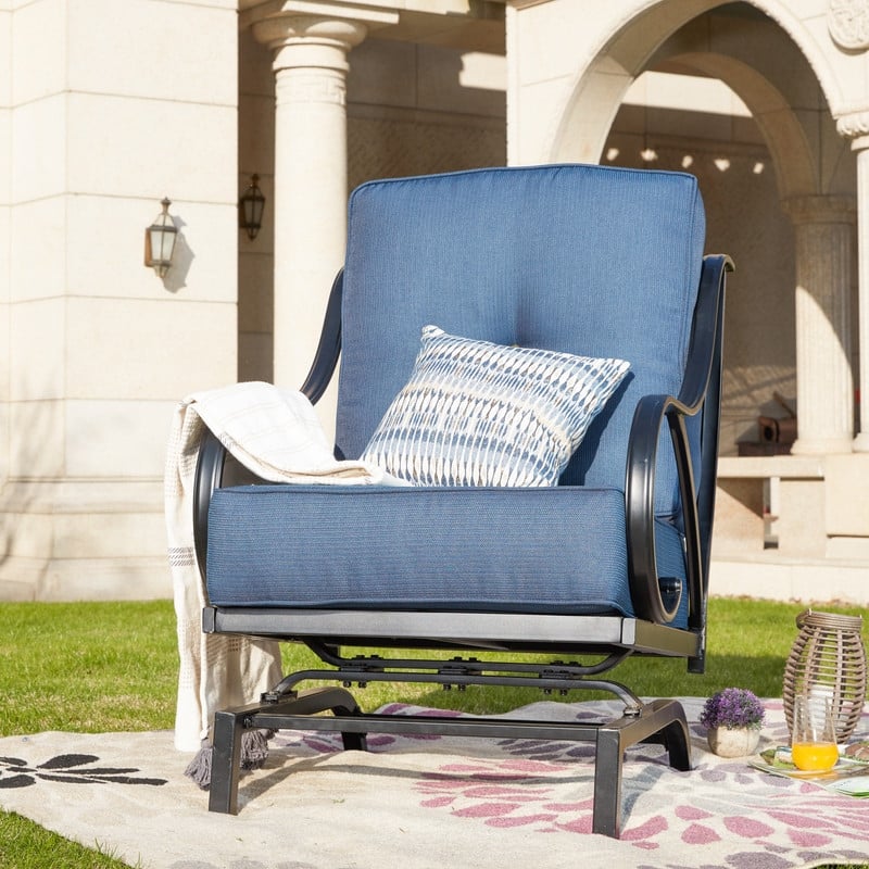 Patio Festival Outdoor Cushioned Rocking-Motion Chair