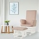 preview thumbnail 7 of 30, Gymax Glider and Ottoman Cushion Set Wooden Baby Nursery Rocking Chair - See Details