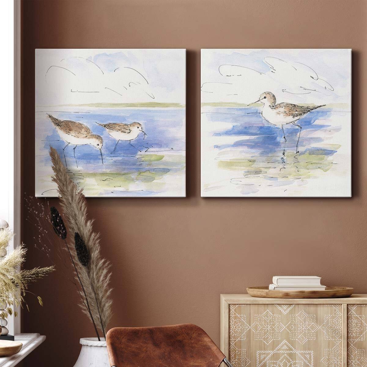 Sketchy Shore Birds I-Premium Gallery Wrapped Canvas - Ready to Hang ...