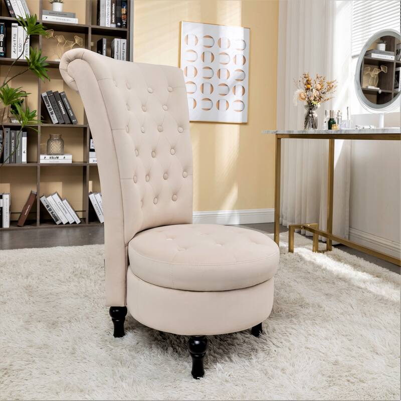 Gosser 20" Wide Velvet High Back Vanity Chair