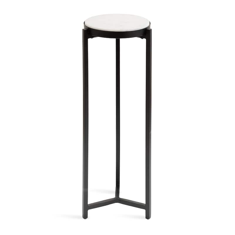 Kate and Laurel Aguilar Glam Drink Table - 9x9x23 - Black/White
