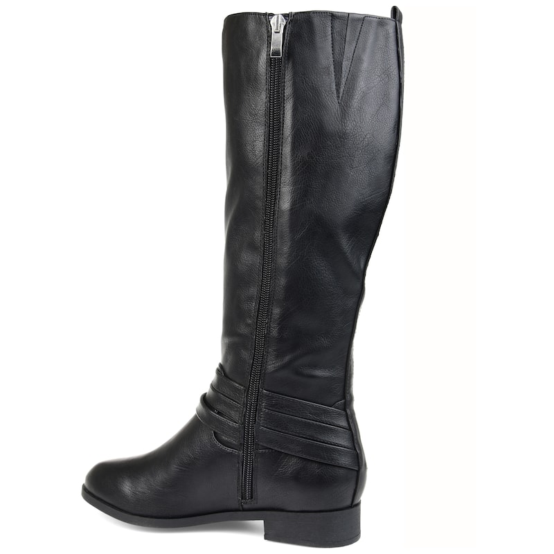 Journee Collection Women's Ivie Stacked Heel Riding Boots