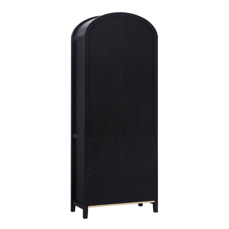 Middlebrook Designs Arched Tall Bookcase with Glass Doors