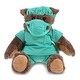 preview thumbnail 1 of 4, DolliBu Brown Bear Doctor Plush Toy with Scrub Uniform and Cap Outfit - 10 inches