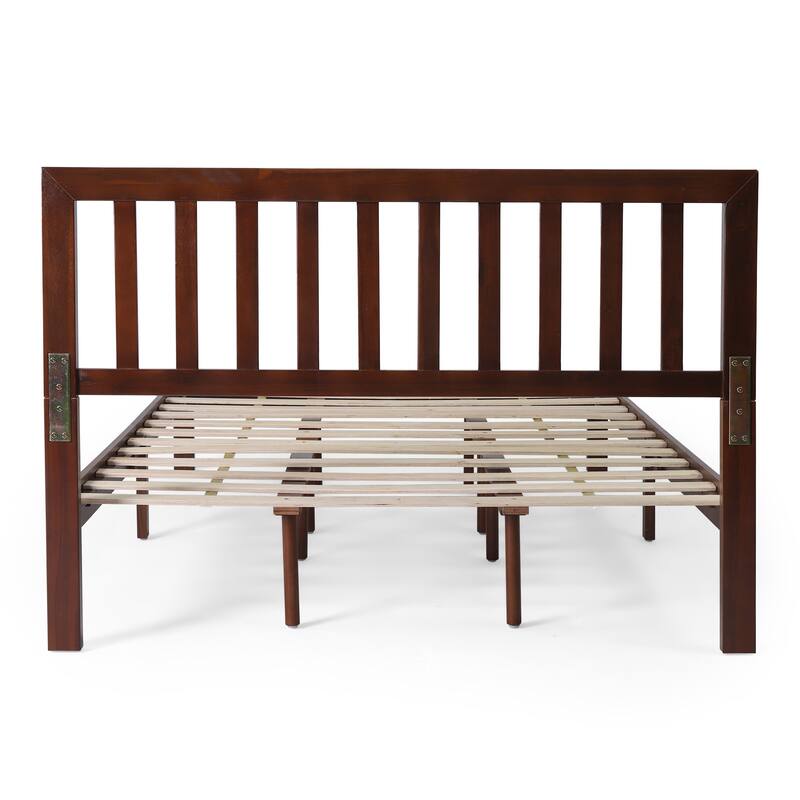 Norgate Modern Farmhouse Acacia Wood Queen Bed Platform by Christopher Knight Home