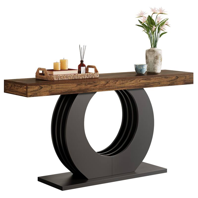 63" Console Table, Long Sofa Entryway Accent Table, Living Room Hallway Behind Sofa Table