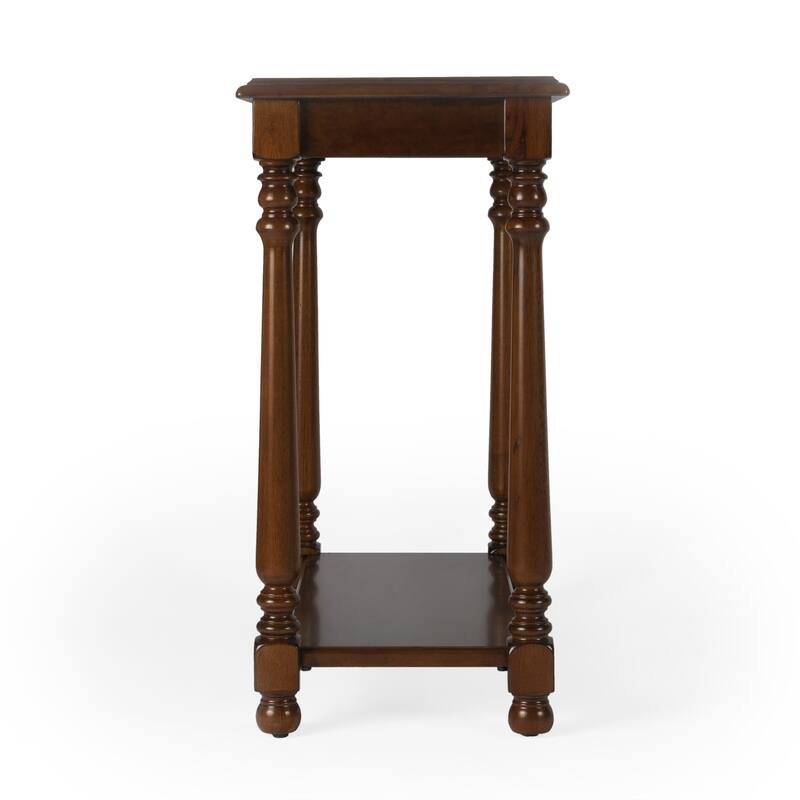 HomeRoots 24" Brown End Table With Shelf - 12' X '24.25' X '24