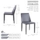 preview thumbnail 39 of 38, Porthos Home Fei Dining Chairs Set of 2, Bridle Leather and Steel