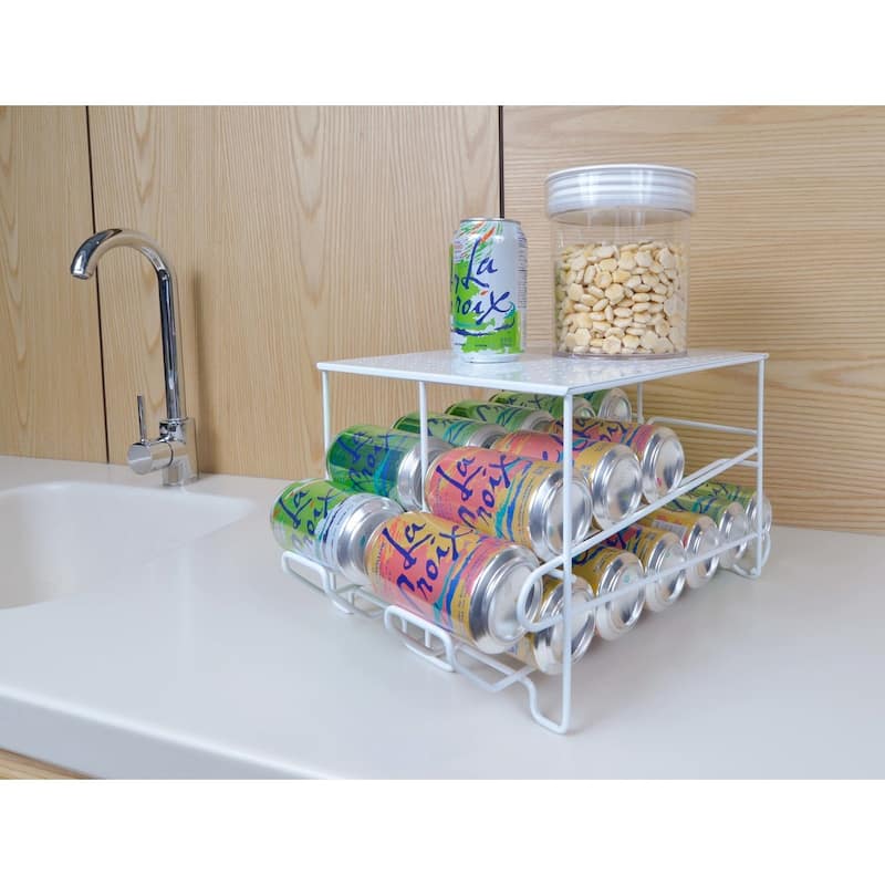 Organized Living White 24 Can Beverage Dispenser
