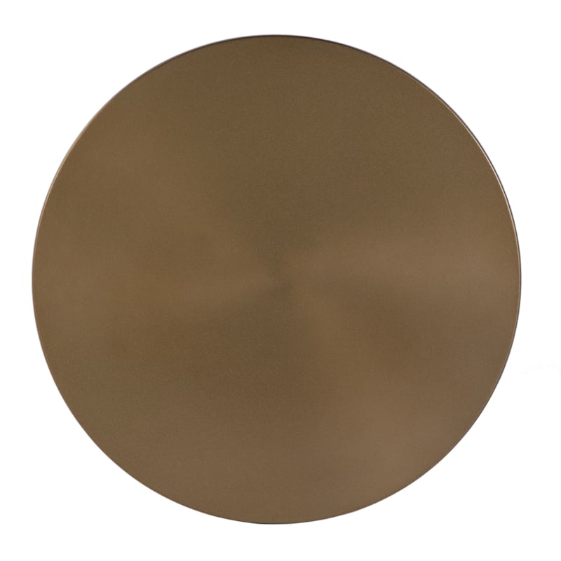 Passeo 10 in. W Round All Metal Pedestal Base End Table