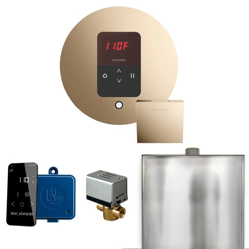 Mr Steam BBR Basic Butler Package Steam Shower Control Package with - Polished Gold