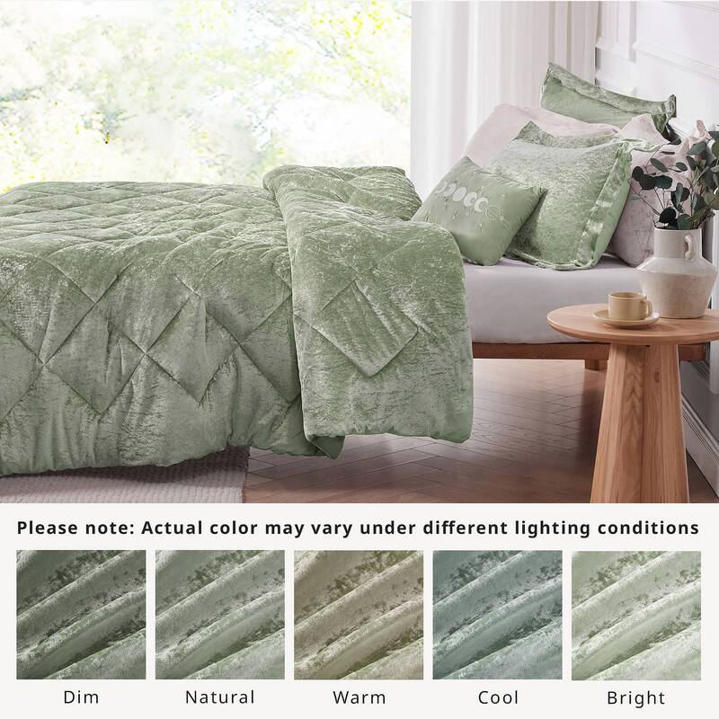 Intelligent Design Isabel Velvet Duvet Cover Set (Insert Excluded)