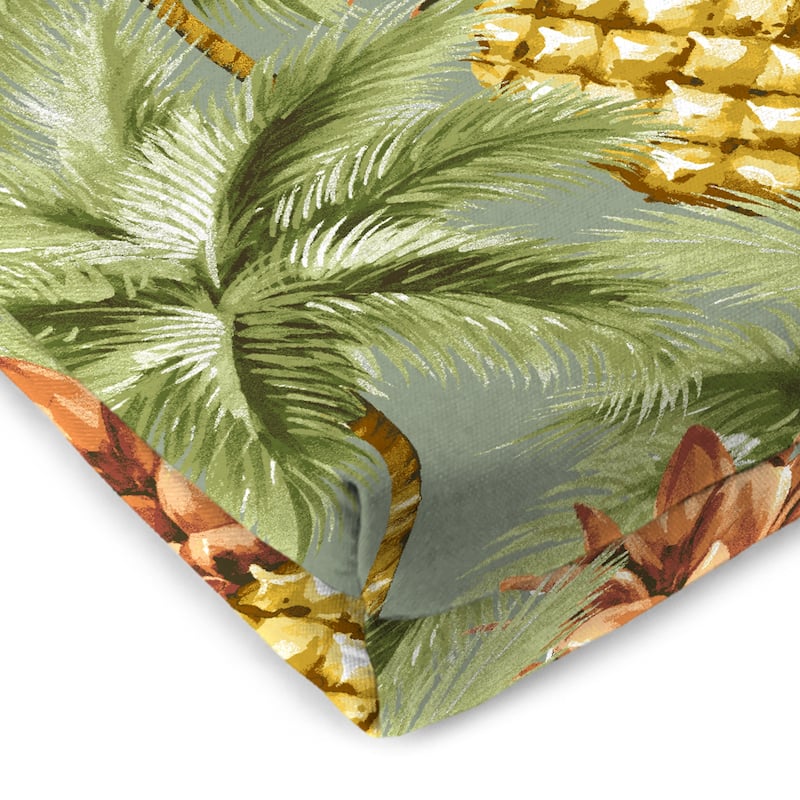 48" x 18" Outdoor Bench Cushion with Ties - 18'' L x 48'' W x 3.5'' H