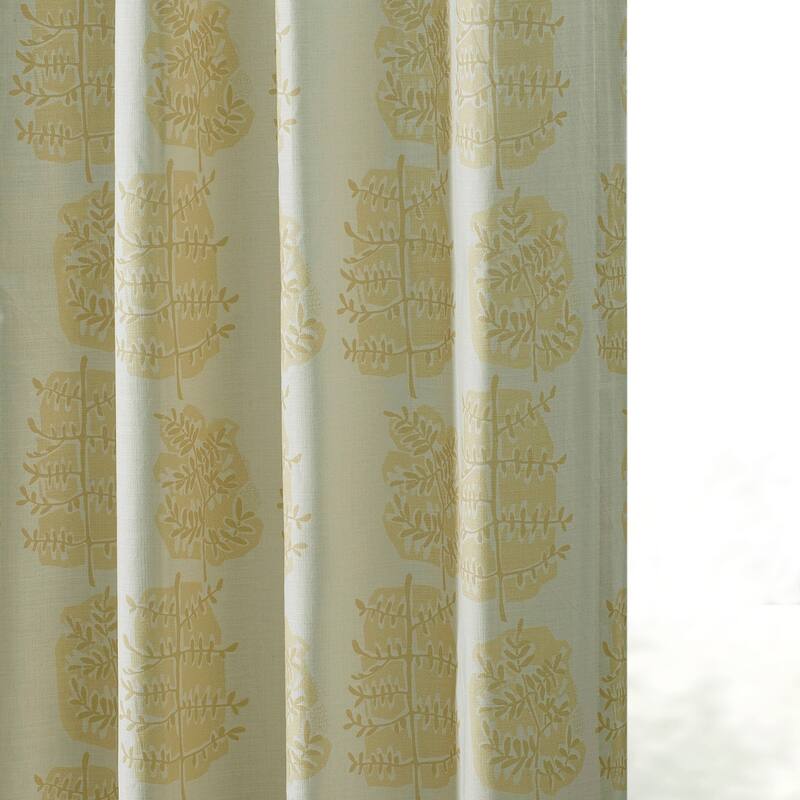 Exclusive Fabrics Textured Cotton Printed Curtains for Bedroom and Living room (1 Panel)