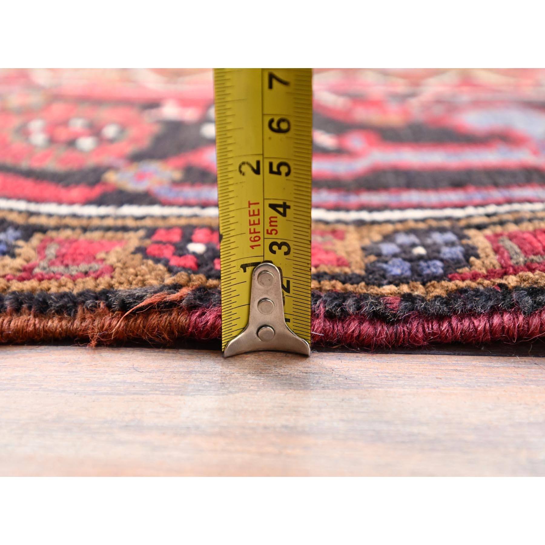 Shahbanu Rugs Rufous Red Old Persian Hand knotted Geometric Medallion