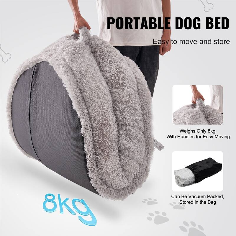 Human Dog Bed for Adult for You and Pet Light Grey