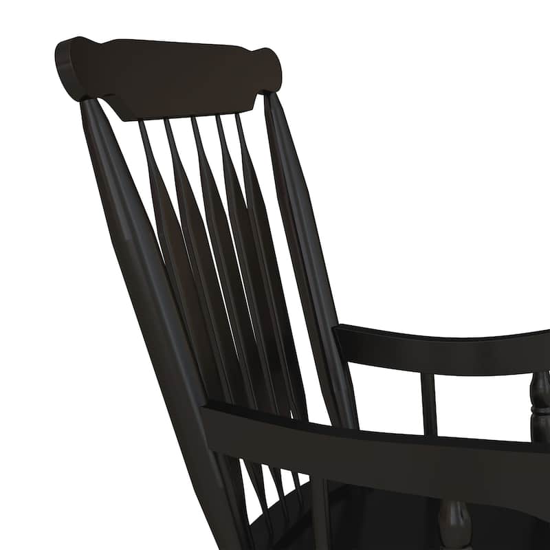 Outsunny Outdoor Wood Rocking Chairs Set of 2, 350 lbs. Porch Rockers with High Back for Garden, Patio, Balcony, White